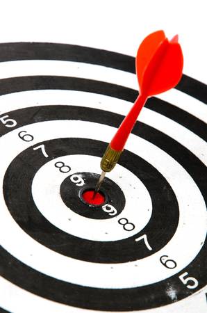 Darts on targetの写真素材