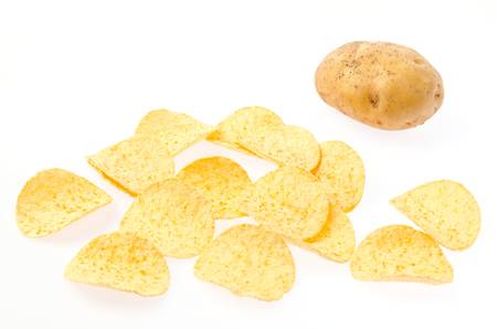 Potato and chipsの写真素材