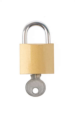 Padlock with keyの写真素材