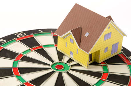 House on dartboardの写真素材