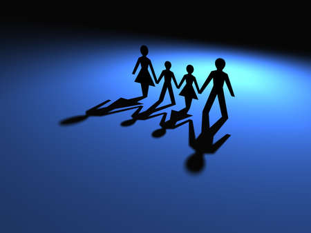 Paper man teamの写真素材