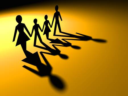 Paper man teamの写真素材