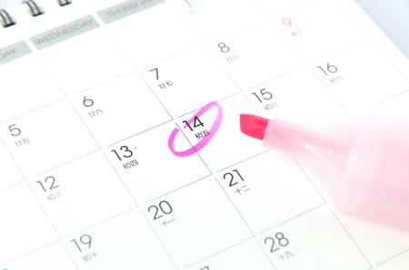 Desk calendarの写真素材