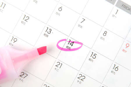 Desk calendarの写真素材