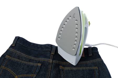 Ironing tool and jeansの写真素材