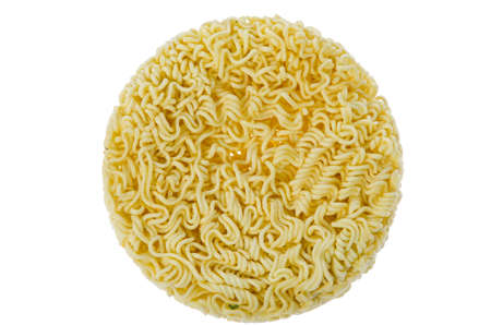 Instant noodles on white backgroundの写真素材