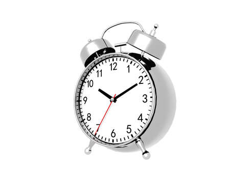Alarm clock isolated on whiteの写真素材