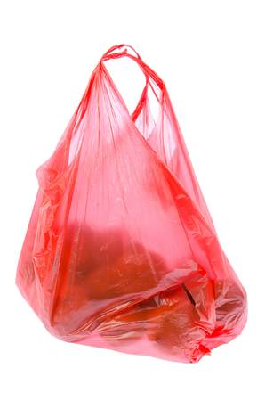 Plastic bag on isolated backgroundの写真素材
