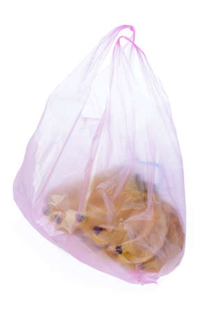 Plastic bag on isolated backgroundの写真素材