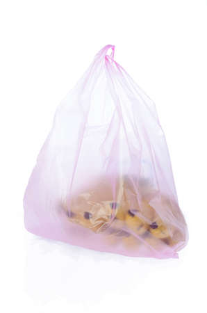 Plastic bag on isolated backgroundの写真素材