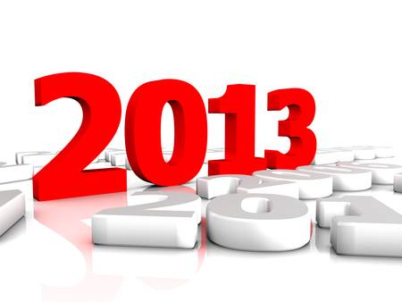 New year 2013 and the old yearsの写真素材