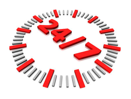 Dial with a sign of a round-the-clockの写真素材