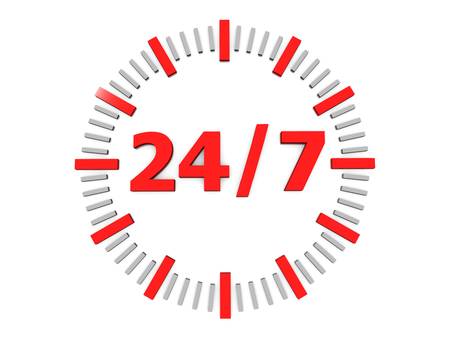 Dial with a sign of a round-the-clockの写真素材