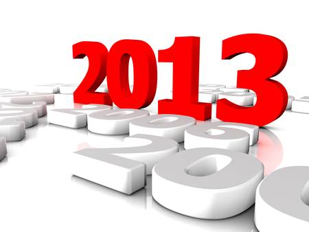 New year 2013 and the old yearsの写真素材