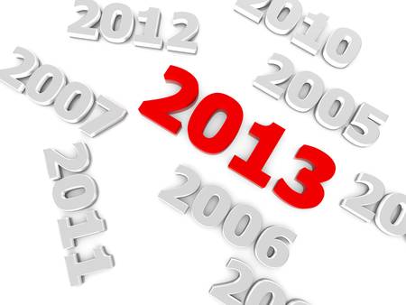 New year 2013 and the old yearsの写真素材