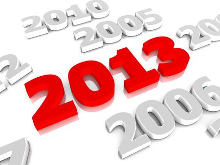 New year 2013 and the old yearsの写真素材