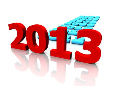 New year 2013 and the old yearsの写真素材