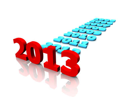 New year 2013 and the old yearsの写真素材