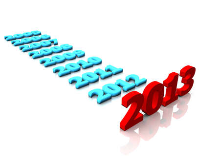 New year 2013 and the old yearsの写真素材