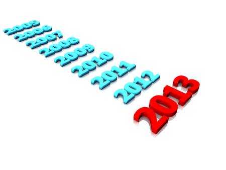 New year 2013 and the old yearsの写真素材