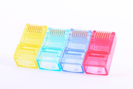 rj45 female for computer network and moreの写真素材