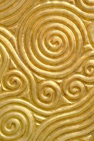 a gold metal texture line for backgroundの写真素材