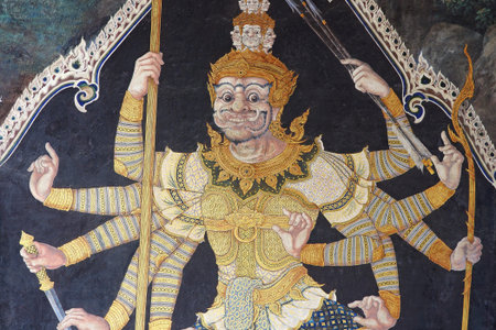 thai mural in wat pra kaew  It