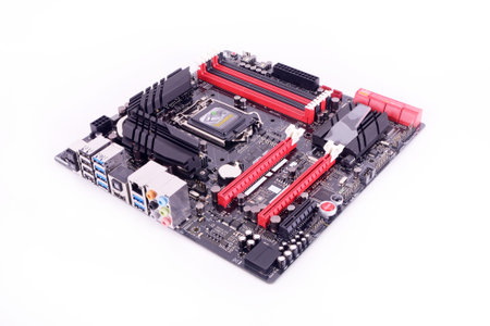 a new mainboard circuit for computer pcの写真素材