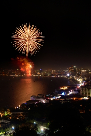 thailand International Fireworks Festival at Pattaya 2013のeditorial素材