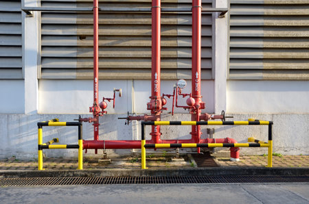 Large water fire extinguishers in a thermal power plant