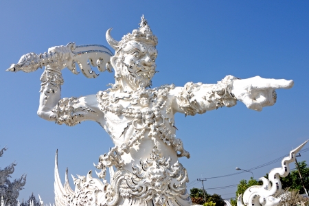 temple or Wat Rong Khun Chiangrai  Thailandの写真素材