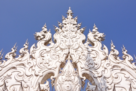 temple or Wat Rong Khun Chiangrai  Thailandの写真素材