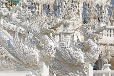 temple or Wat Rong Khun Chiangrai  Thailandの写真素材