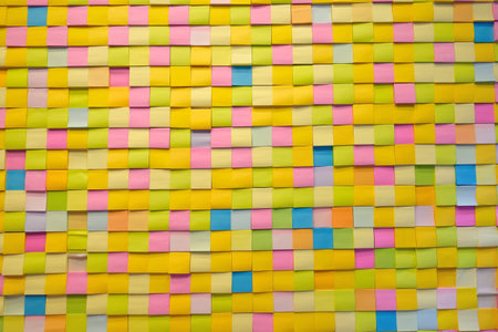 many paper note full color on board