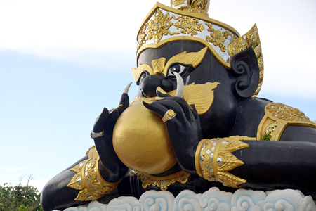 THAILAND : Rahu statue in temple Thailand in wat Samanのeditorial素材