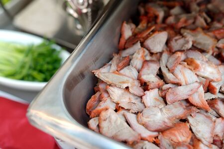 Barbecued red pork in sauce call Moo Daengの写真素材