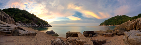 panorama Koh Tao - a paradise island in Thailand.の写真素材