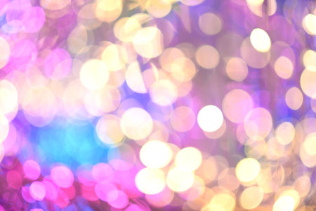 bokeh color full with blue red yellow from bangkok thailand
