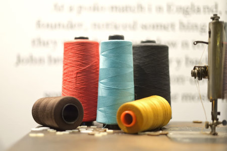 macro thread multi color with machine