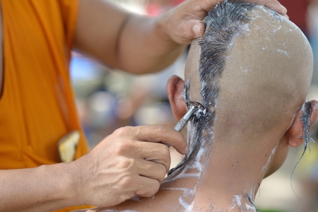 Buddhist Ordination in thailandの写真素材