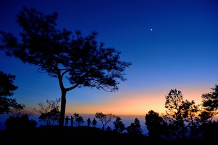 Phu Kra dueng Viewpoint  with people travelの写真素材