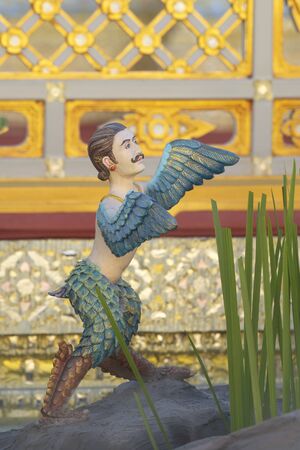 Himmapan creatures animal  Statues in the ceremonies of Thailandの写真素材