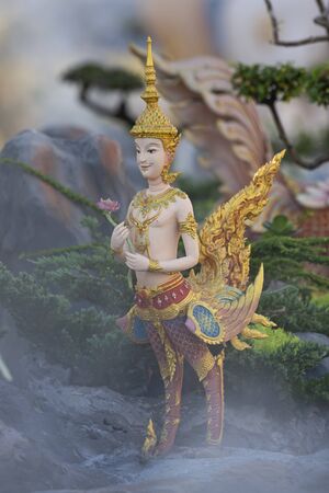Himmapan creatures animal  Statues in the ceremonies of Thailandの写真素材
