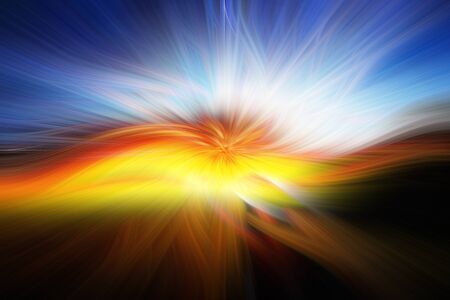 Abstract Multicolor Wavy Line of Light twirl backgroundの写真素材