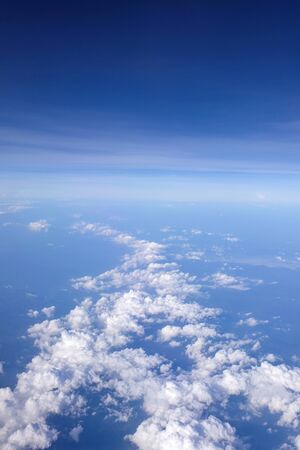 Sky view from a high angle on the plane.の写真素材