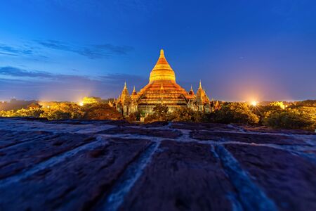 Bagan, Myanmar Land of many pagodas at the morningの写真素材