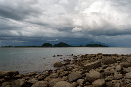 Rock on the beach  Ranong Province  Thailand
