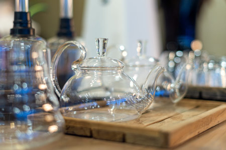 Mug and Kettle coffee set on the table