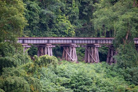 World War 2 railways Kanchanaburi Thailandの写真素材