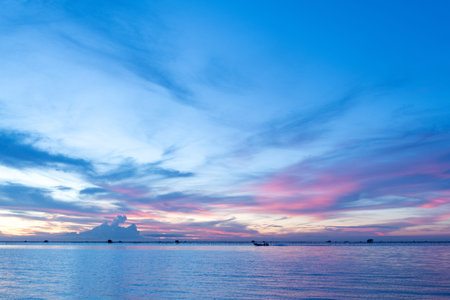 Fisherman hut on the sea Chonburi Provinceの写真素材